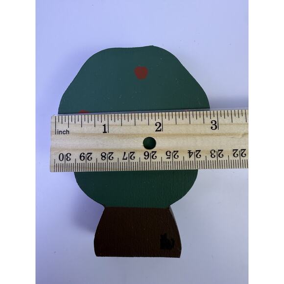 Cat’s Meow Set Of Reversible Apple And Pear Tree Shelf Sitter Village Accessory - Picture 4 of 4